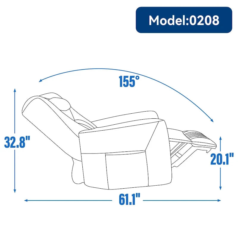Beige Power Recliner Chair with 270° Swivel, Rocking Function, Lumbar & Neck Support Pillow, USB and Type-C Charging Ports 10