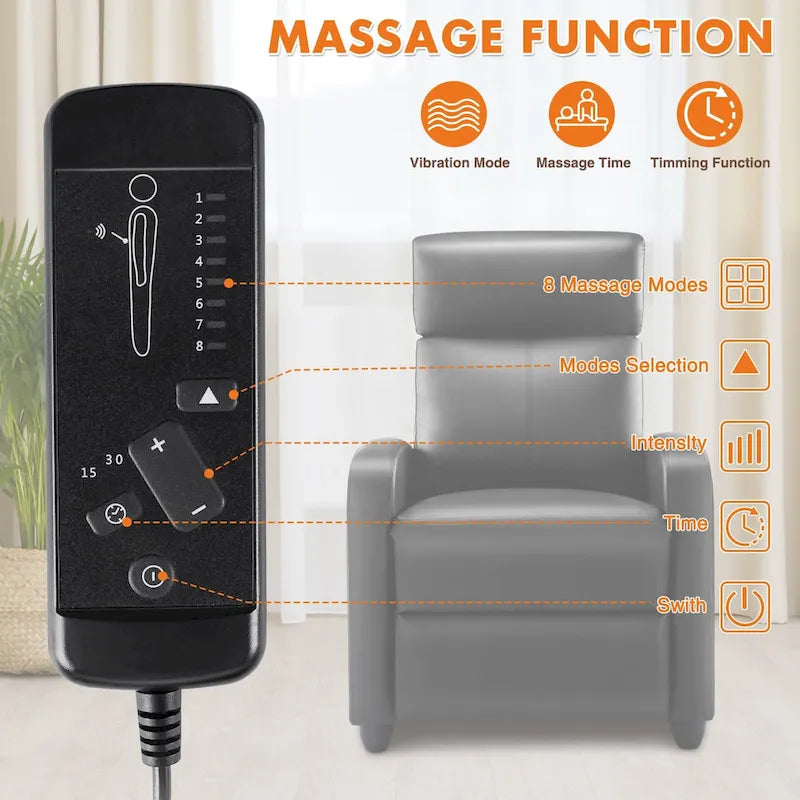 Versatile Recliner Chair with 8 Massage Settings and Lumbar Support for Ultimate Relaxation and Home Theater Experience 3