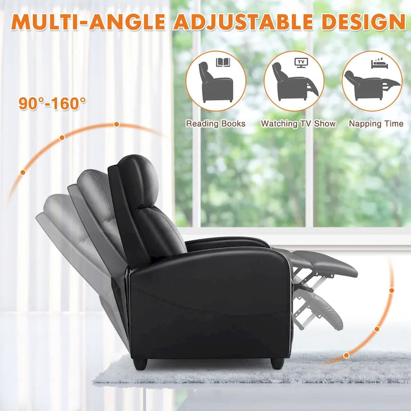 Versatile Recliner Chair with 8 Massage Settings and Lumbar Support for Ultimate Relaxation and Home Theater Experience 4