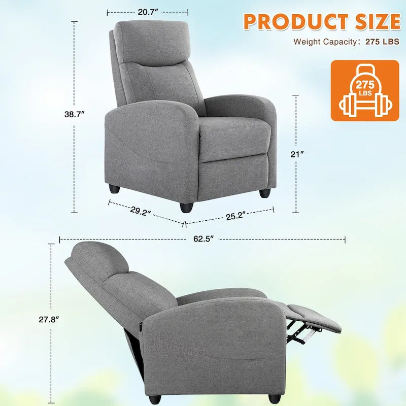 Versatile Recliner Chair with 8 Massage Settings and Lumbar Support for Ultimate Relaxation and Home Theater Experience 10