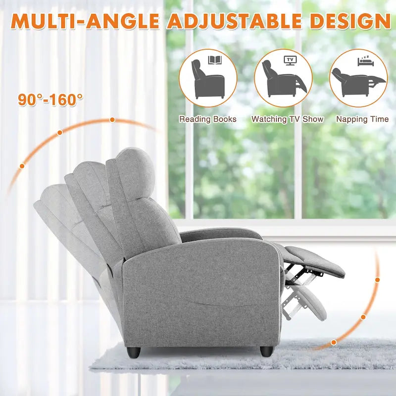 Versatile Recliner Chair with 8 Massage Settings and Lumbar Support for Ultimate Relaxation and Home Theater Experience 11