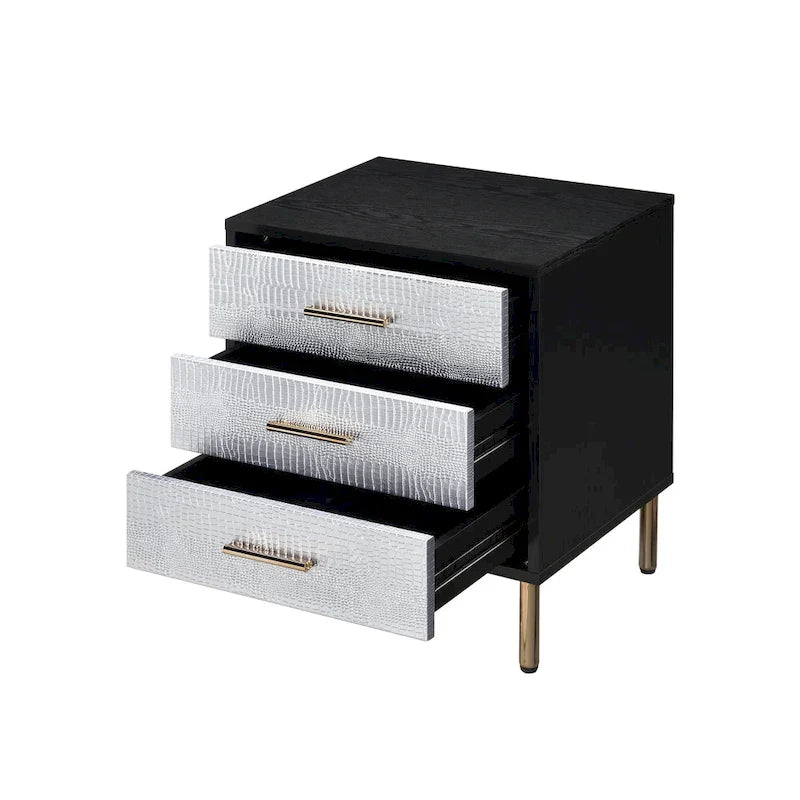 Solid Wood 3-Drawer Bachelors Chest - Stylish Storage Cabinet with Wooden Handles for Bedroom and Living Room 4