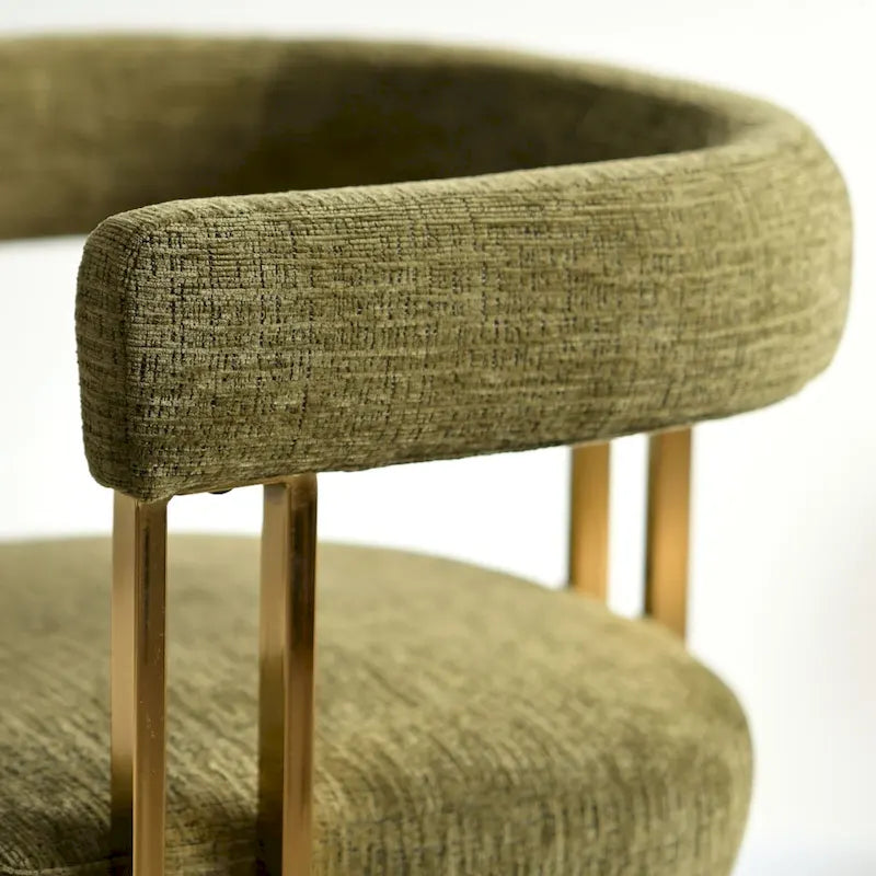 Set of 2 Chenille Upholstered Armchairs 13