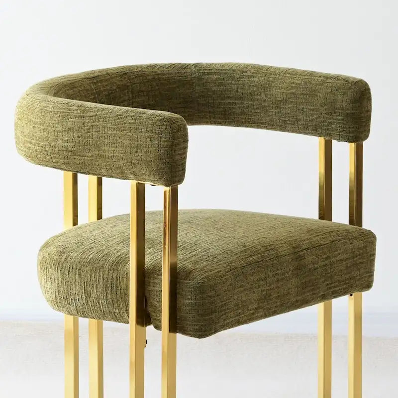 Set of 2 Chenille Upholstered Armchairs 14