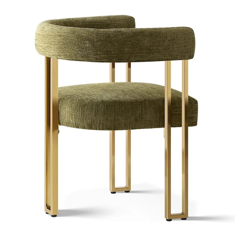 Set of 2 Chenille Upholstered Armchairs 18