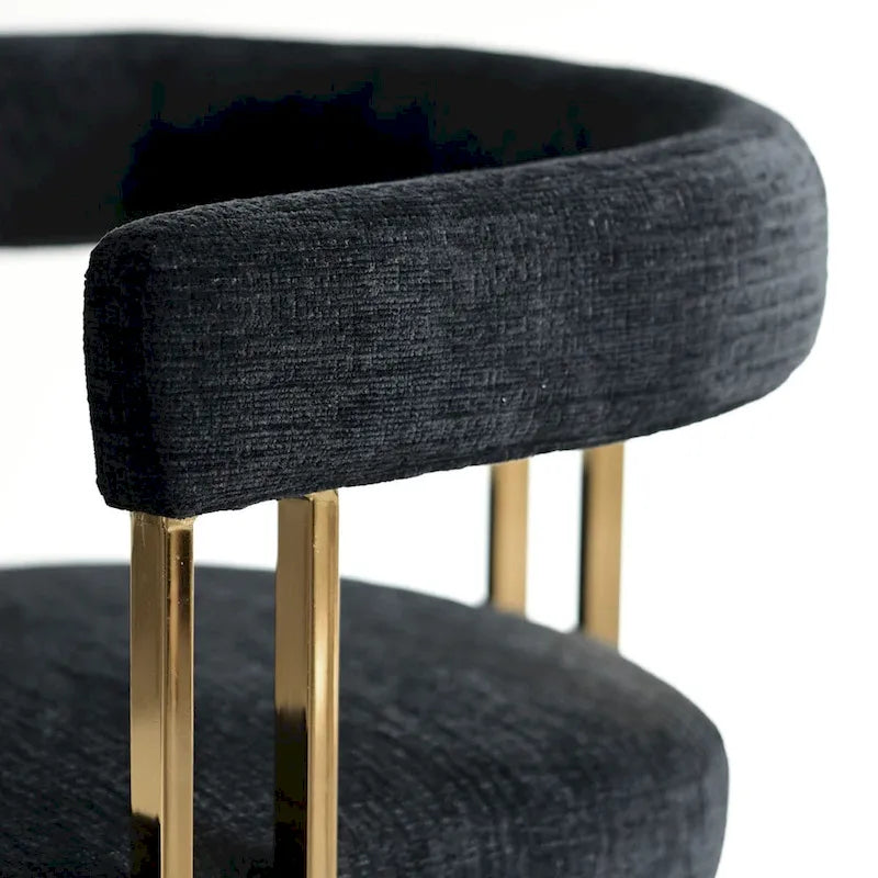 Set of 2 Chenille Upholstered Armchairs 20