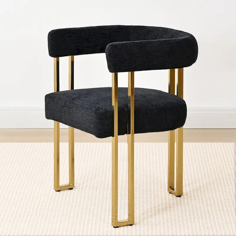 Set of 2 Chenille Upholstered Armchairs 26