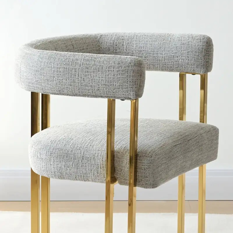 Set of 2 Chenille Upholstered Armchairs 28