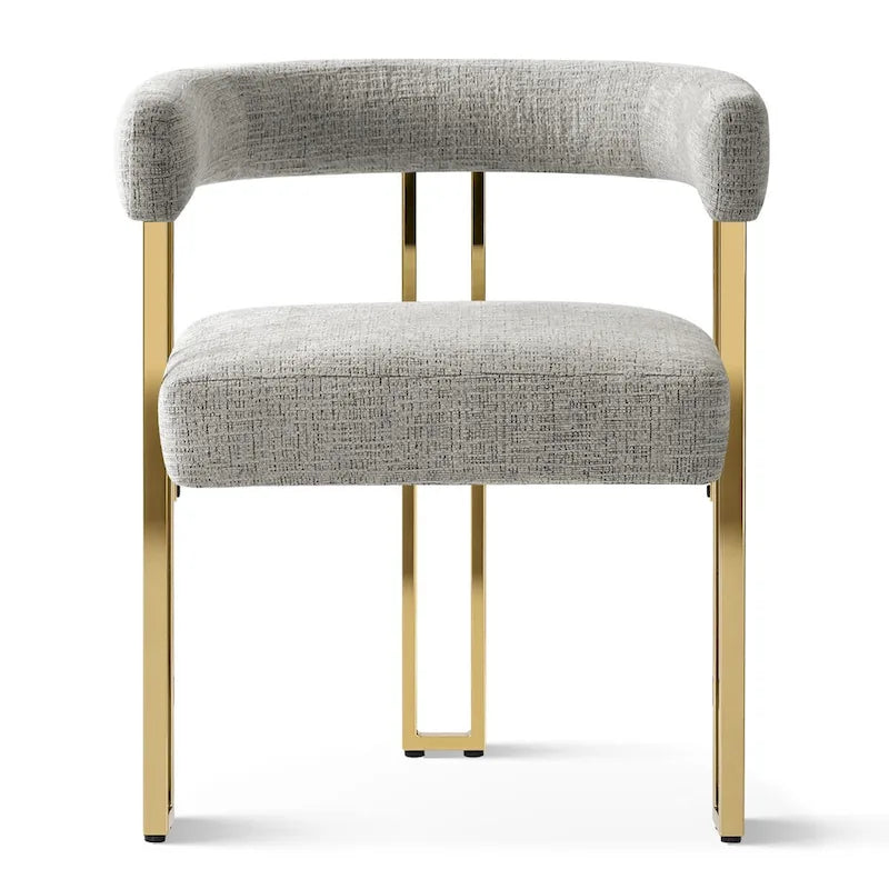 Set of 2 Chenille Upholstered Armchairs 33