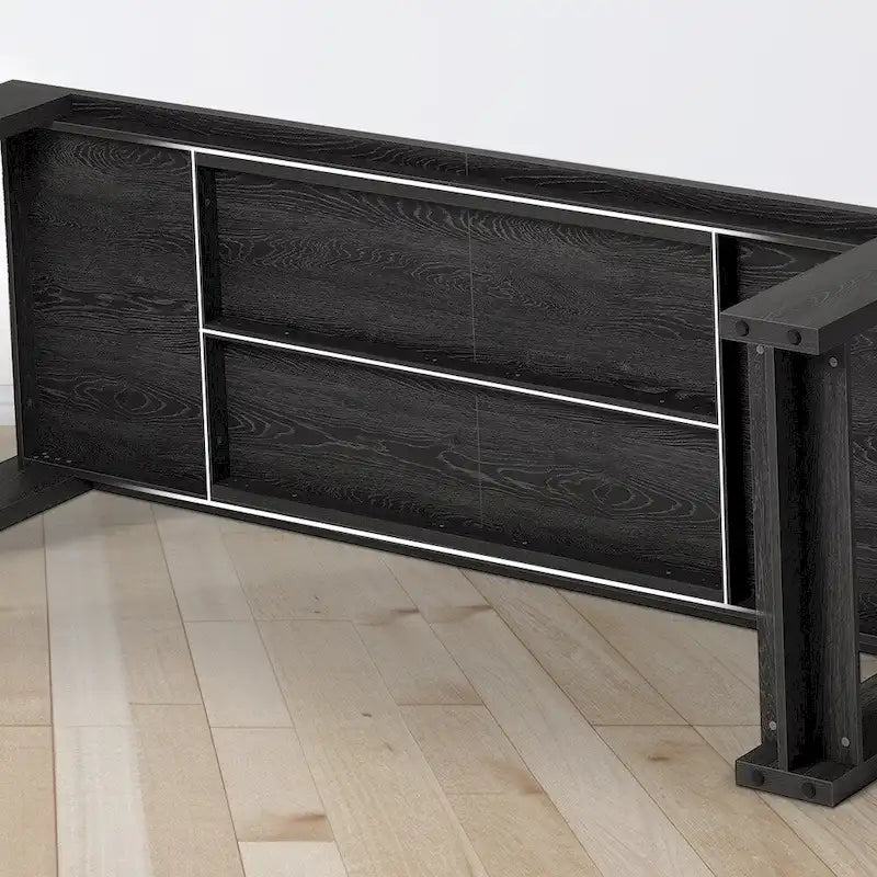 86.61-Inch Extra Long Wooden Dining Table for 6 to 8 People 7