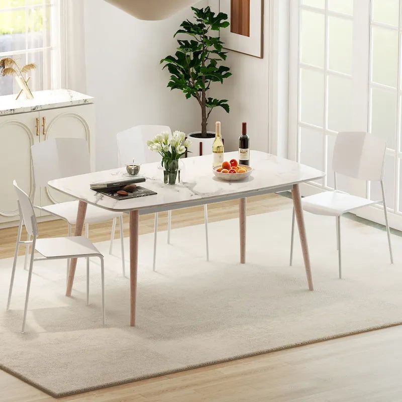 Set of 4 Stackable Dining Chairs with Ergonomic Backrest and Spacious Seat by Gymax 13
