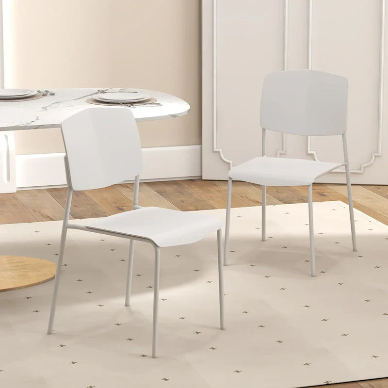 Set of 4 Stackable Dining Chairs with Ergonomic Backrest and Spacious Seat by Gymax 14