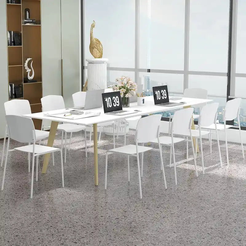 Set of 4 Stackable Dining Chairs with Ergonomic Backrest and Spacious Seat by Gymax 15
