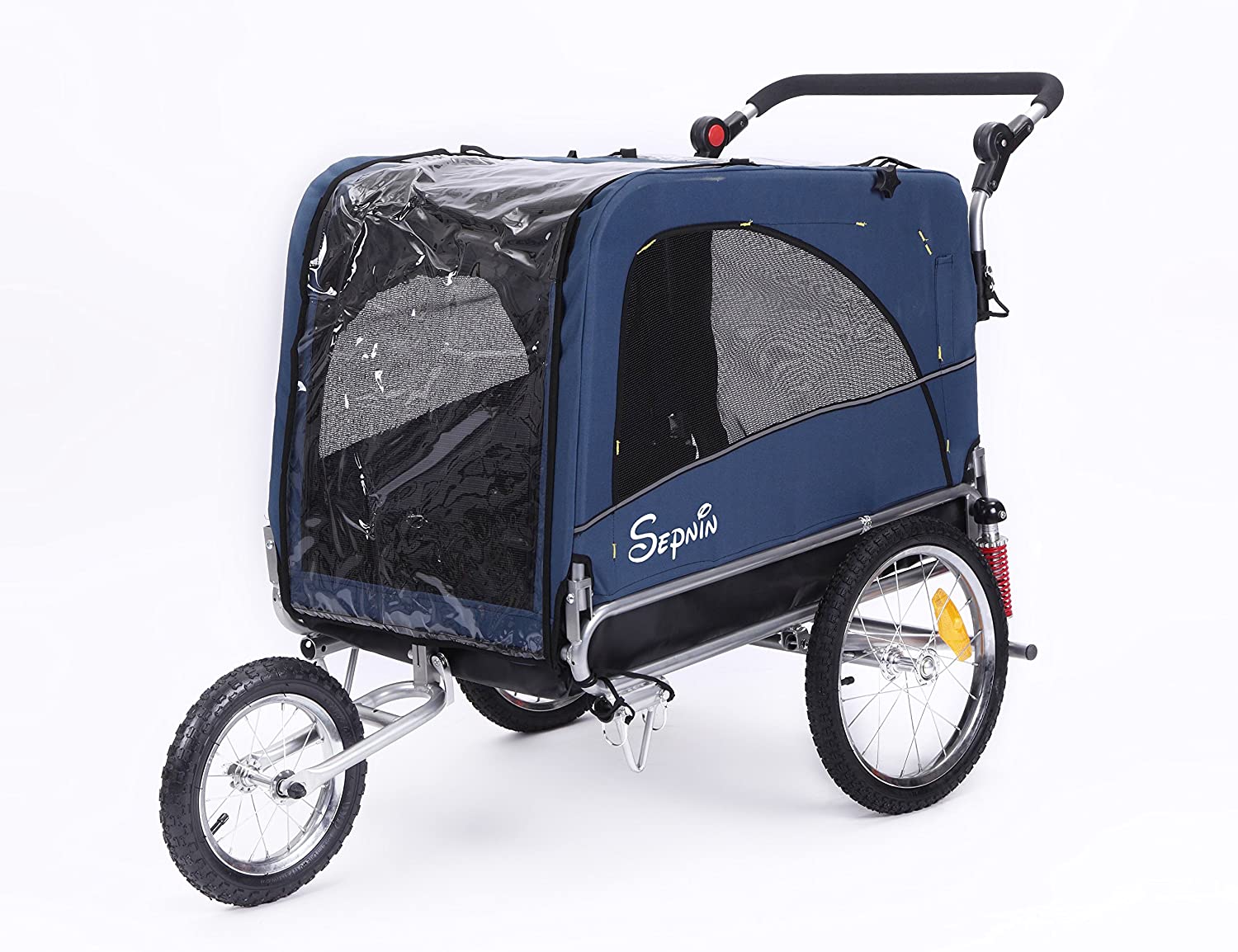 3 in 1 Luxury Large Sized Bike Trailer Bicycle Pet Trailer/Jogger/Dog Cage with Suspension 10308 2