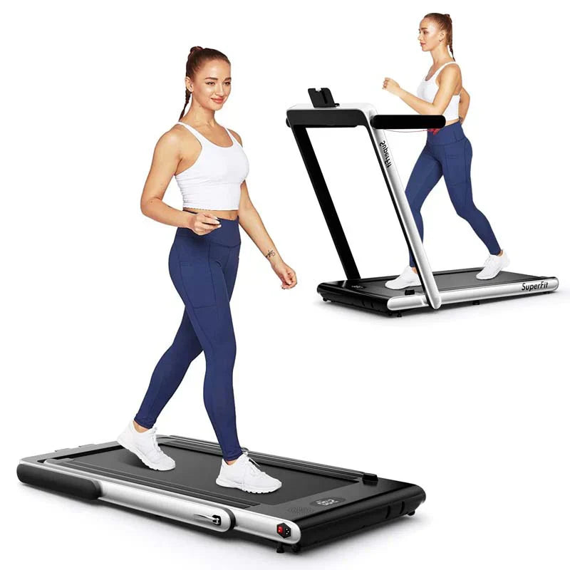 2.5HP 2-in-1 Folding Under Desk Treadmill with Speaker APP Remote Control, Portable Walking Jogging Machine for Home Gym Office 73