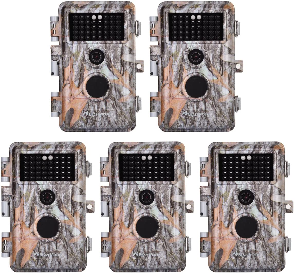 5-Pack Game & Deer Trail Cameras 16MP 1920x1080P Video Hunting Wildlife Cams Time Lapse with Night Vision 2