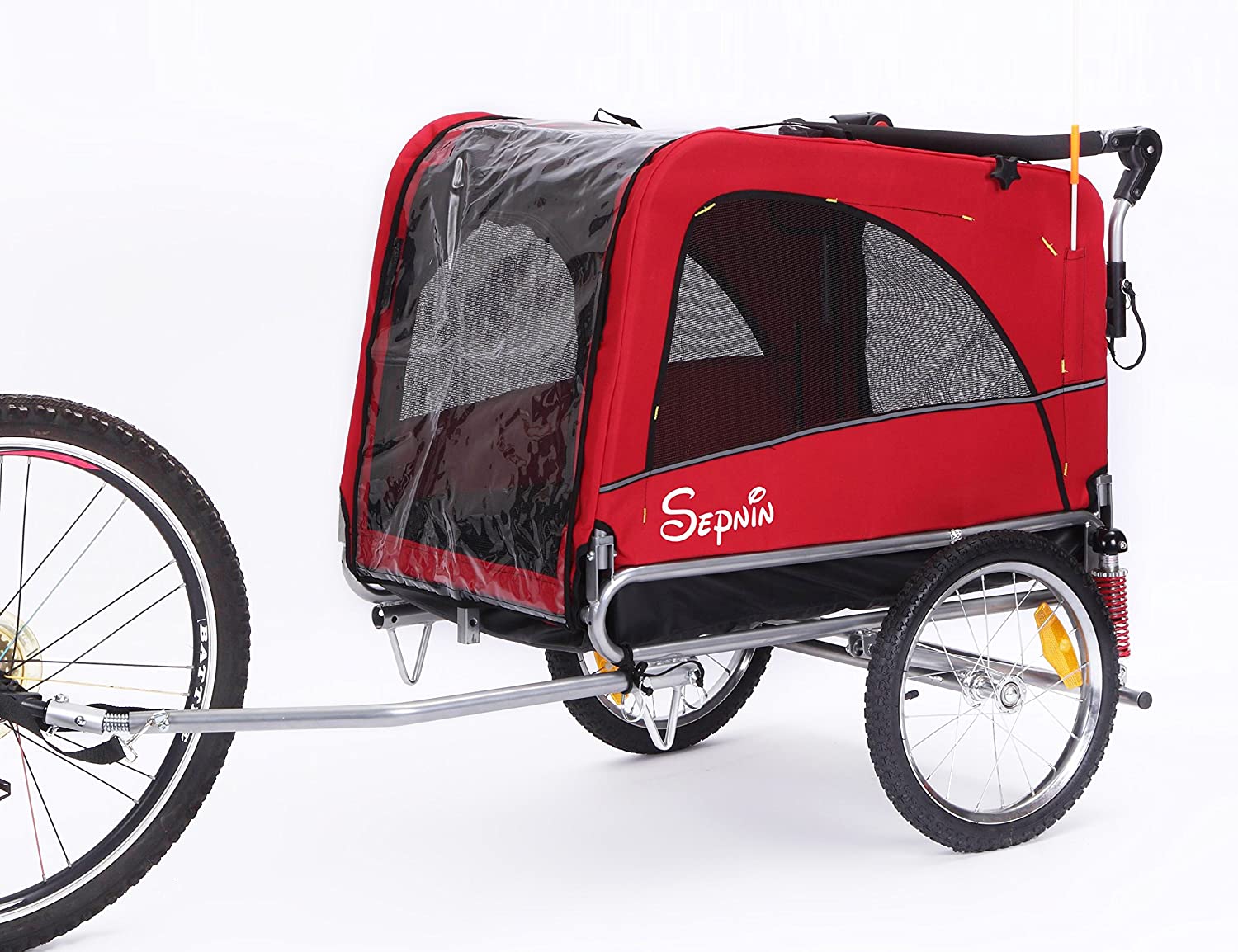 3 in 1 Luxury Large Sized Bike Trailer Bicycle Pet Trailer/Jogger/Dog Cage with Suspension 10308 3