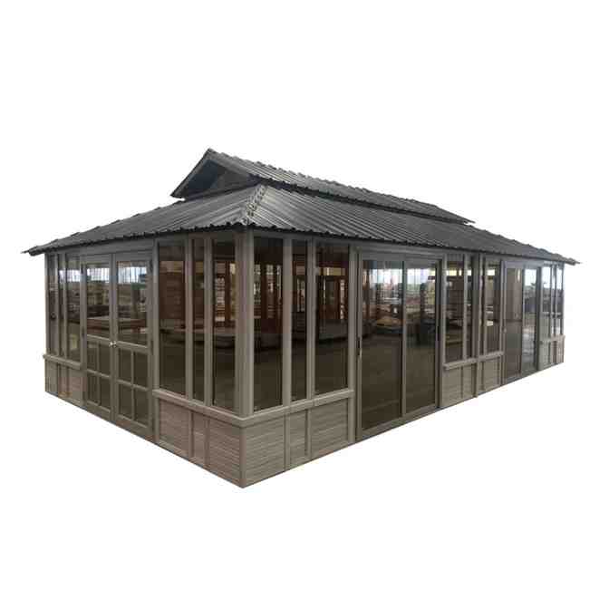 28 Ft. W x 15.5 FT. D Solid Wood Patio Gazebo 2