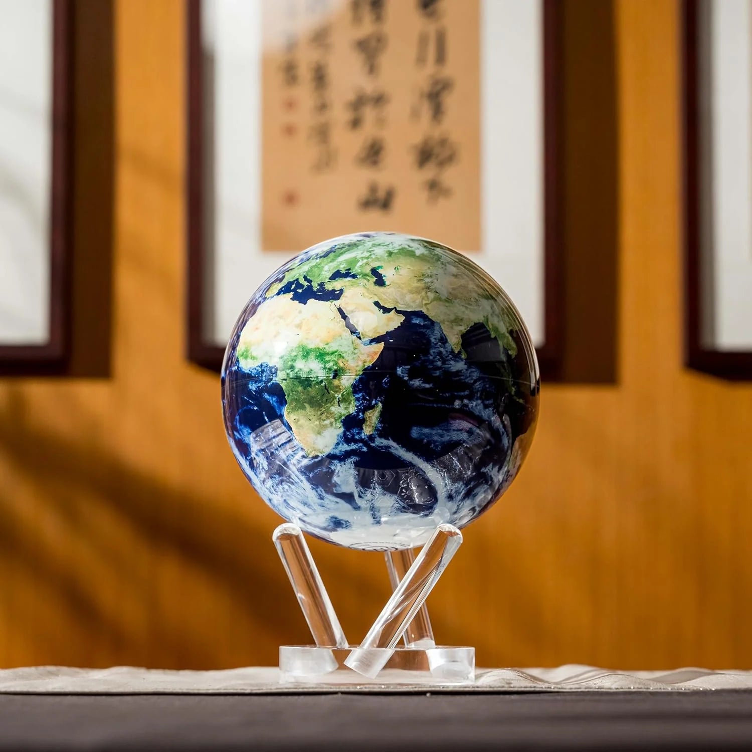 MOVA 4.5" Self-Rotating Globe Earth with Clouds, Light Powered 6