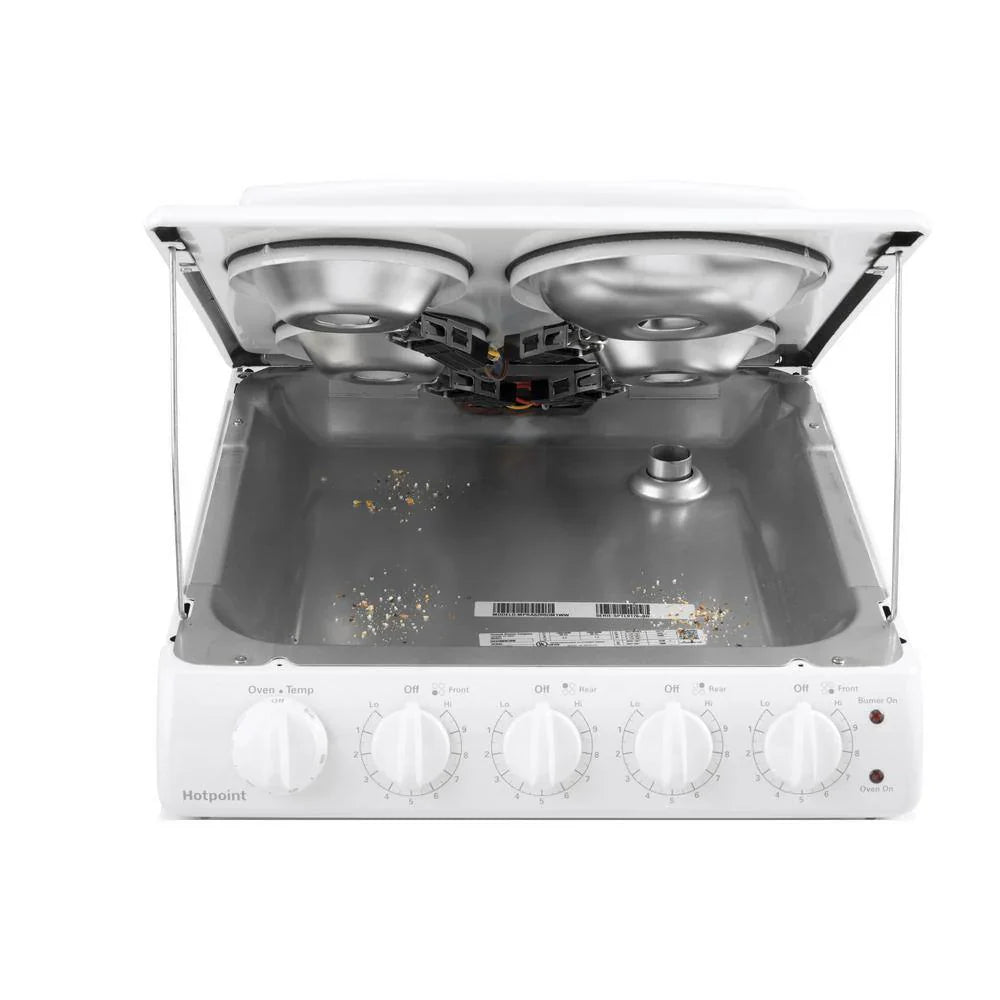 20 in. 4 Burner Element Free-Standing Electric Range in White 8