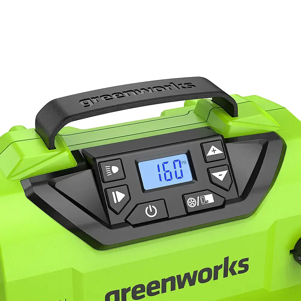 24 Volt Battery Powered 160-PSI Inflator with 2.0 Ah USB-C Battery & Charger - Green 6