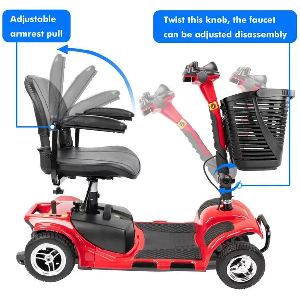 UltraLite Mobility 4-Wheel Scooter, Portable & Lightweight, 14-Mile Range, Model A898 4