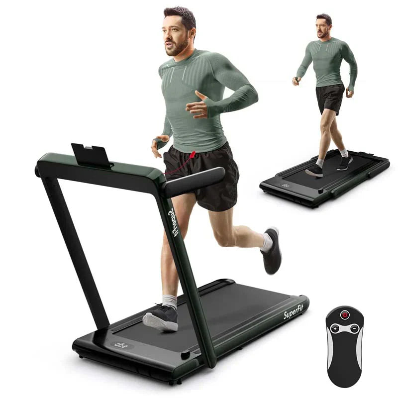 2.5HP 2-in-1 Folding Under Desk Treadmill with Speaker APP Remote Control, Portable Walking Jogging Machine for Home Gym Office 5
