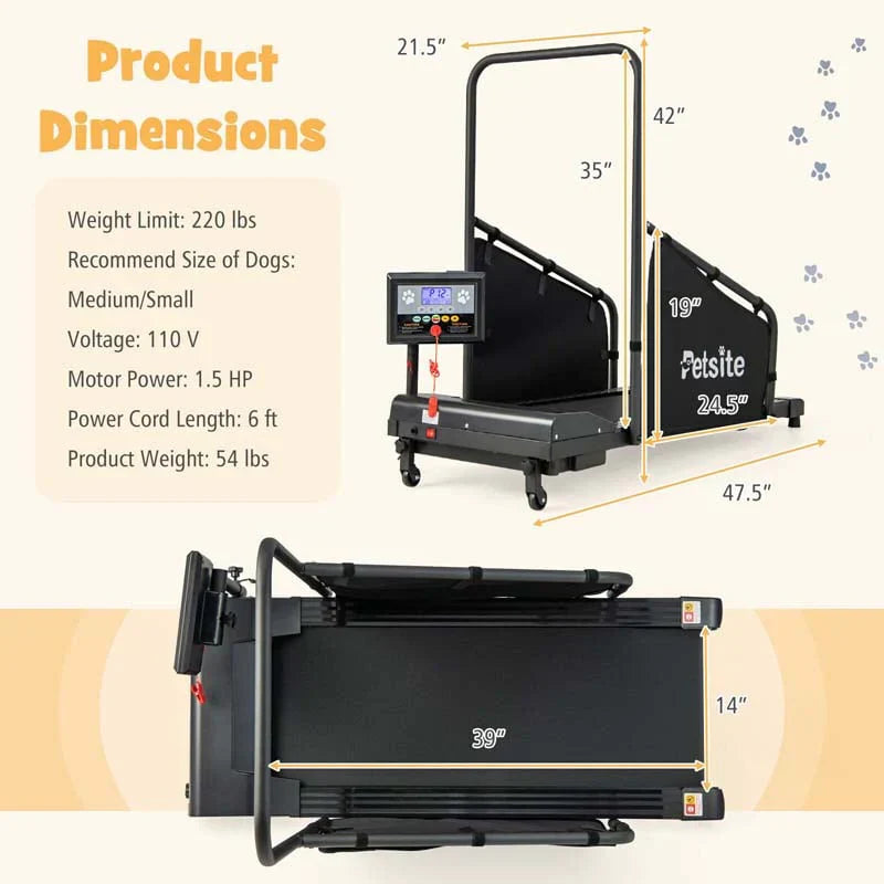 200 Lbs Dog Treadmill Pet Running Machine Indoor Pet Exercise Equipment With Remote Amp 14039039 Lcd Screen 10