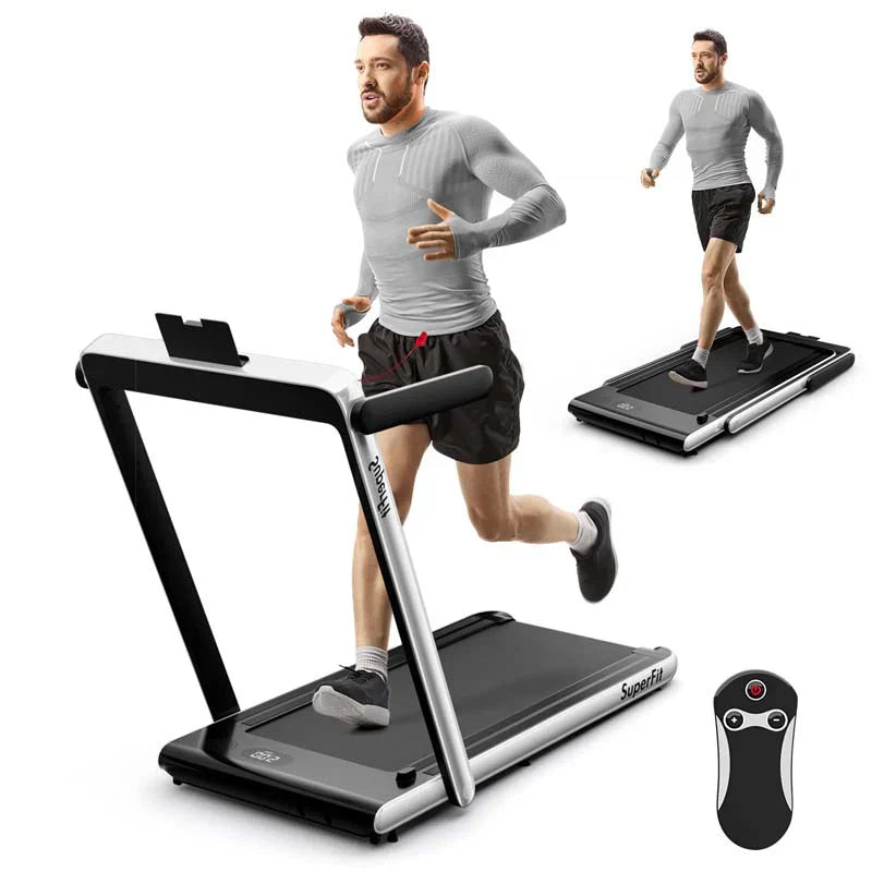 2.5HP 2-in-1 Folding Under Desk Treadmill with Speaker APP Remote Control, Portable Walking Jogging Machine for Home Gym Office 8