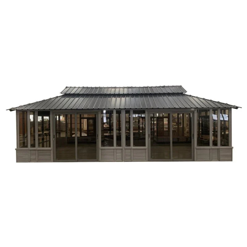 28 Ft. W x 15.5 FT. D Solid Wood Patio Gazebo 3
