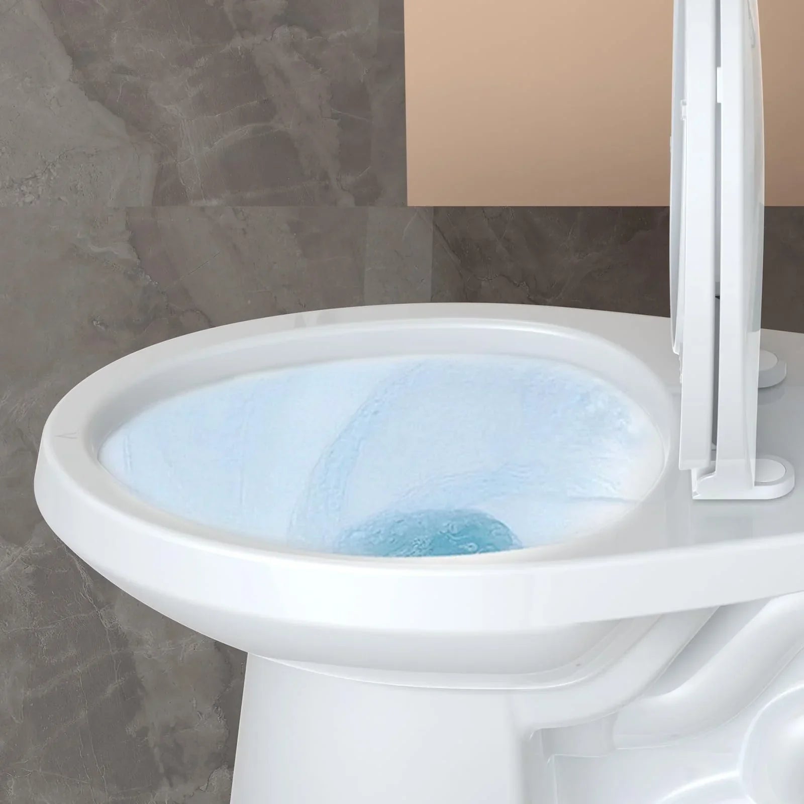 21Toilet, Elongated Toilets for Bathrooms, Two-Piece Toilet with Soft Close Seat, 1.28 Siphonic Flush Toilet with Universal Height ADA Cotton White 14