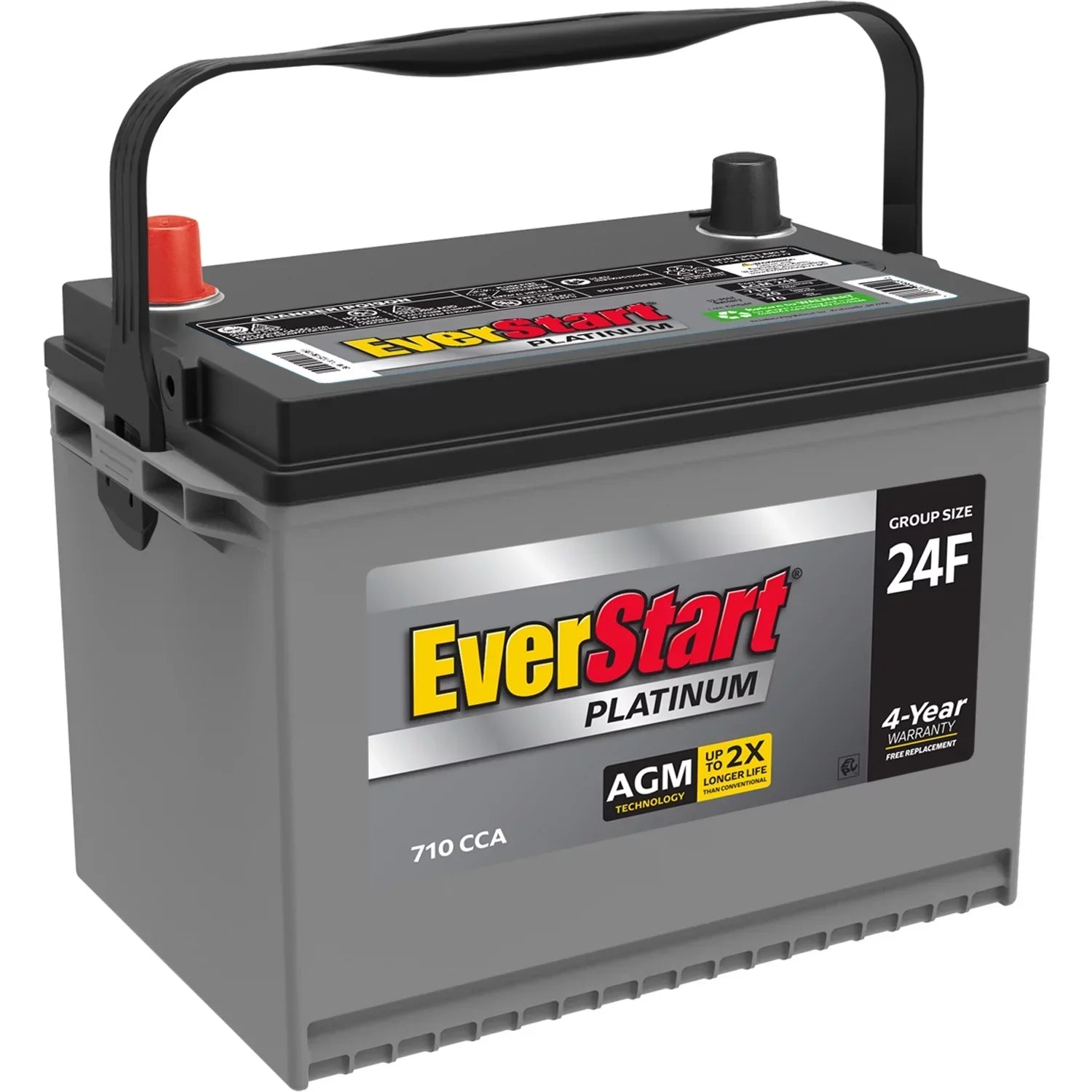 EverStart Platinum AGM Automotive Battery, Group Size 24F 12 Volt, 750 CCA - MadeInUSA 1