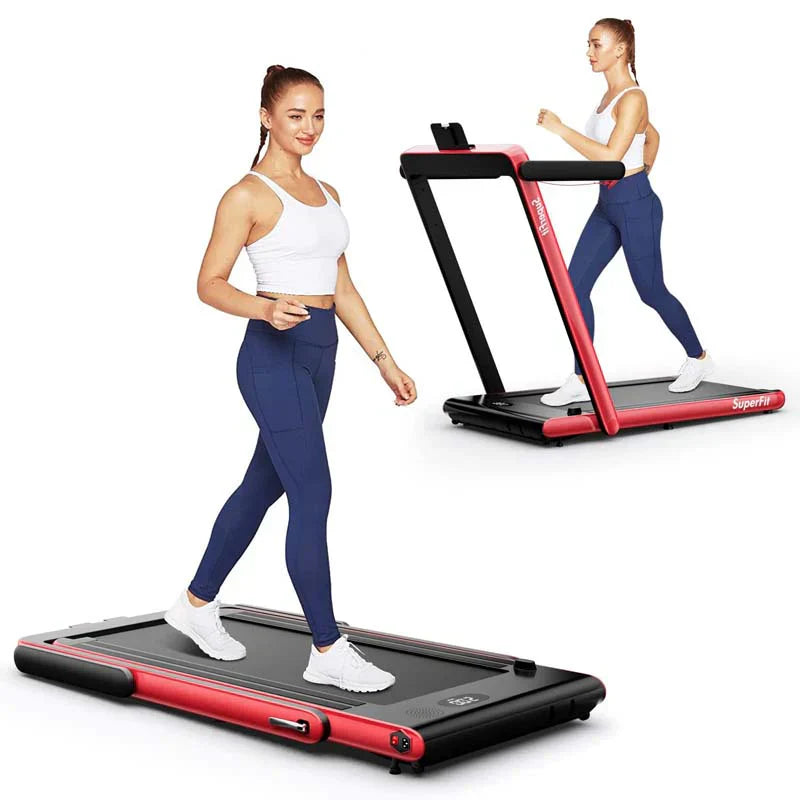 2.5HP 2-in-1 Folding Under Desk Treadmill with Speaker APP Remote Control, Portable Walking Jogging Machine for Home Gym Office 53