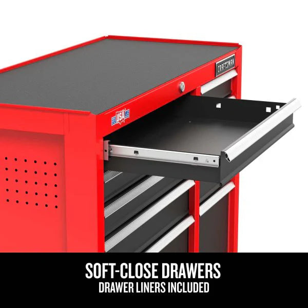 2000 Series 26-in W x 36.5-in H 5-Drawer Steel Rolling Tool Cabinet (Red) 2