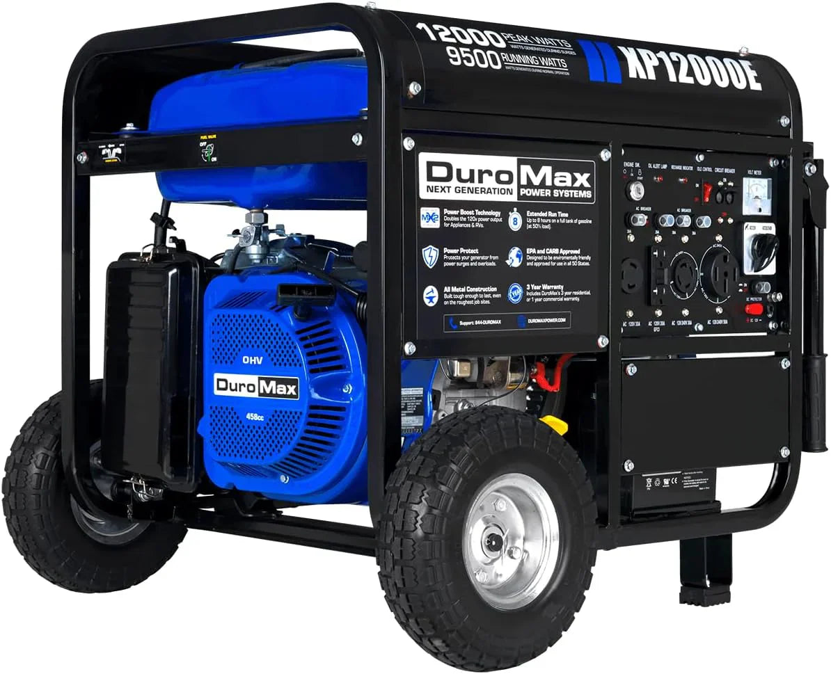 13,000-Watt Dual Fuel Portable Generator - Gas & Propane, Electric Start, Whole Home Backup Power, Transfer Switch Ready, RV & Emergency Ready 1