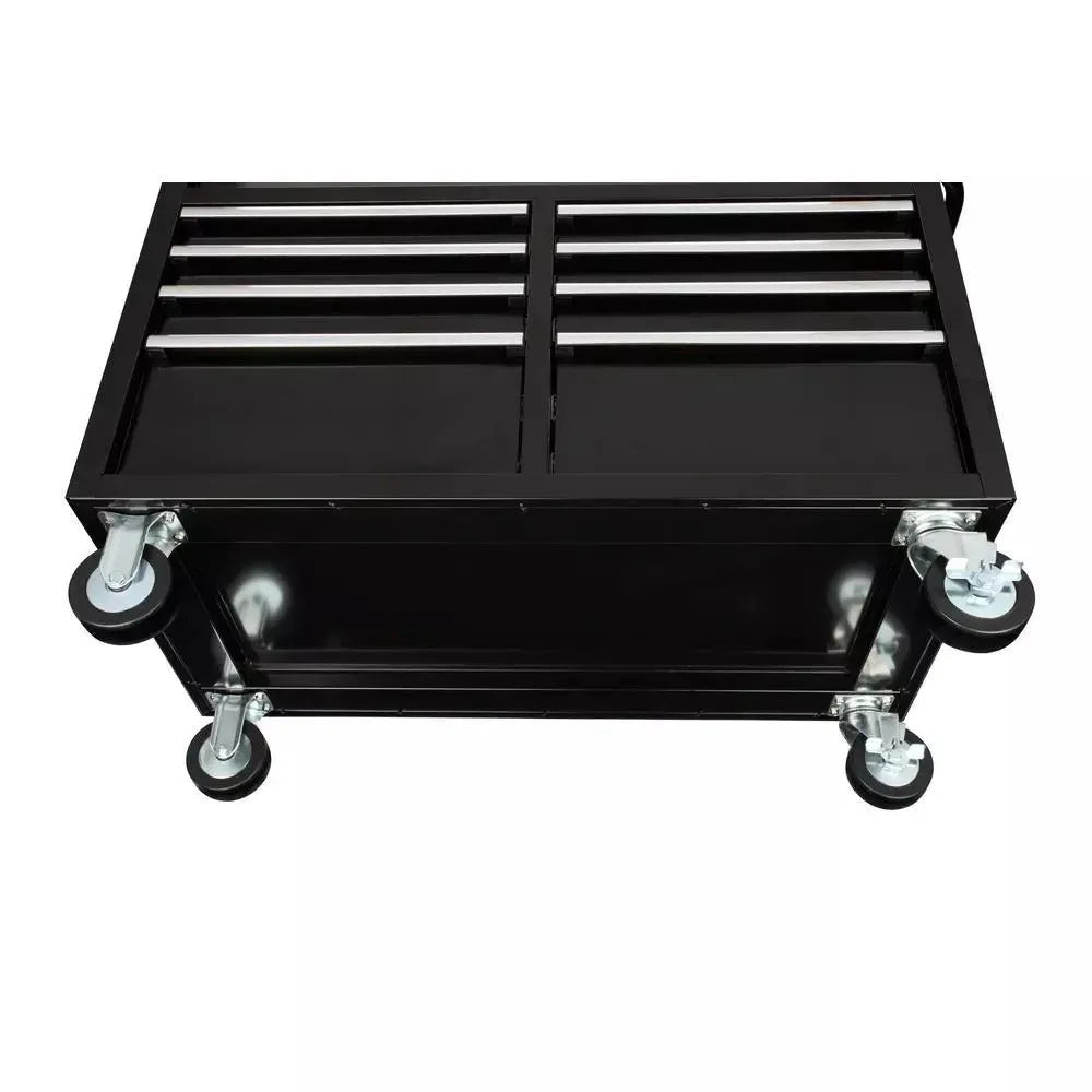 46 in. W x 24 in. D 9-Drawer Gloss Black Deep Tool Chest Mobile Workbench 2