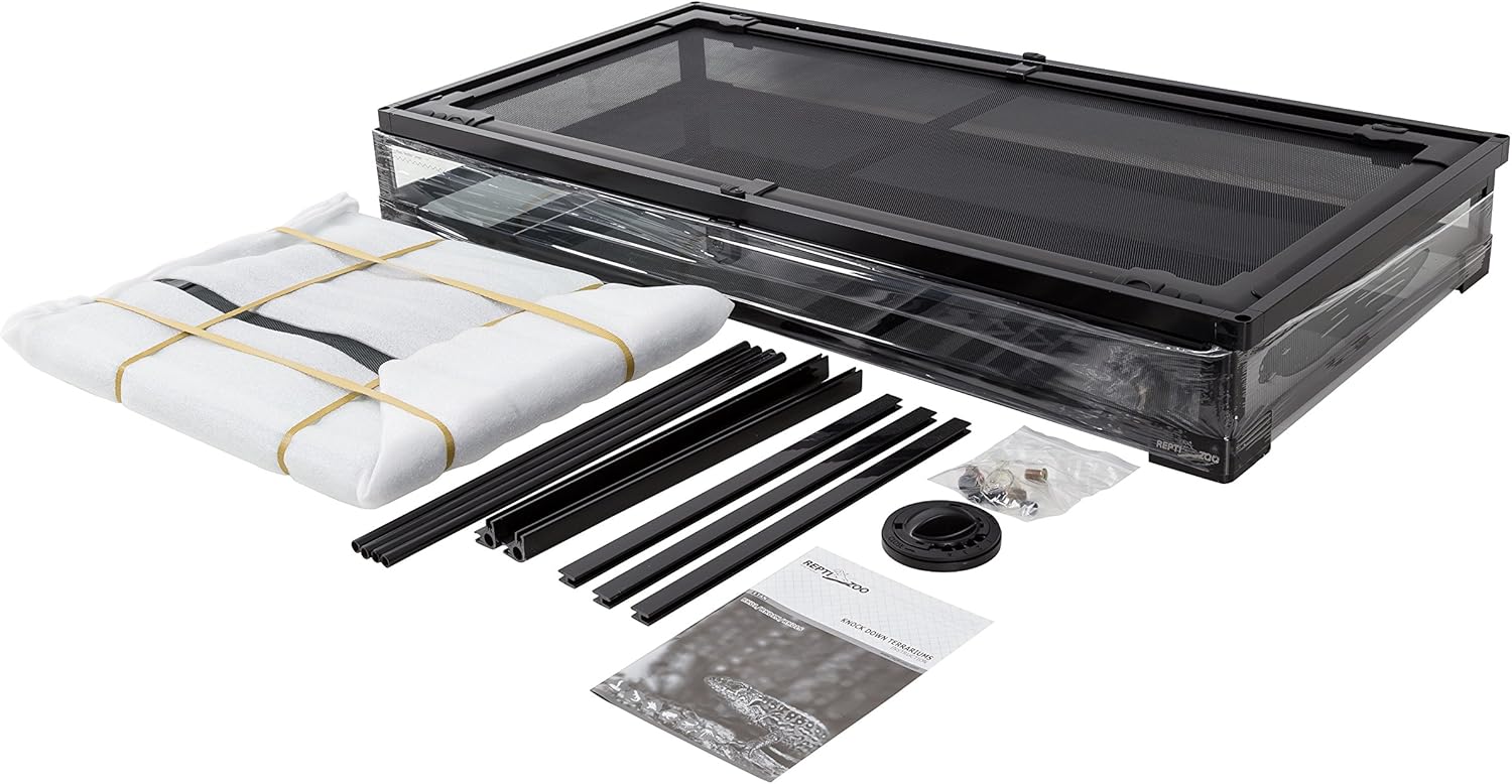 50 Gallon Reptile Glass Terrarium Tank Double Hinge Door with Screen Ventilation Large Reptile Terrarium 36" x 18" x 18"(Knock-Down) 7