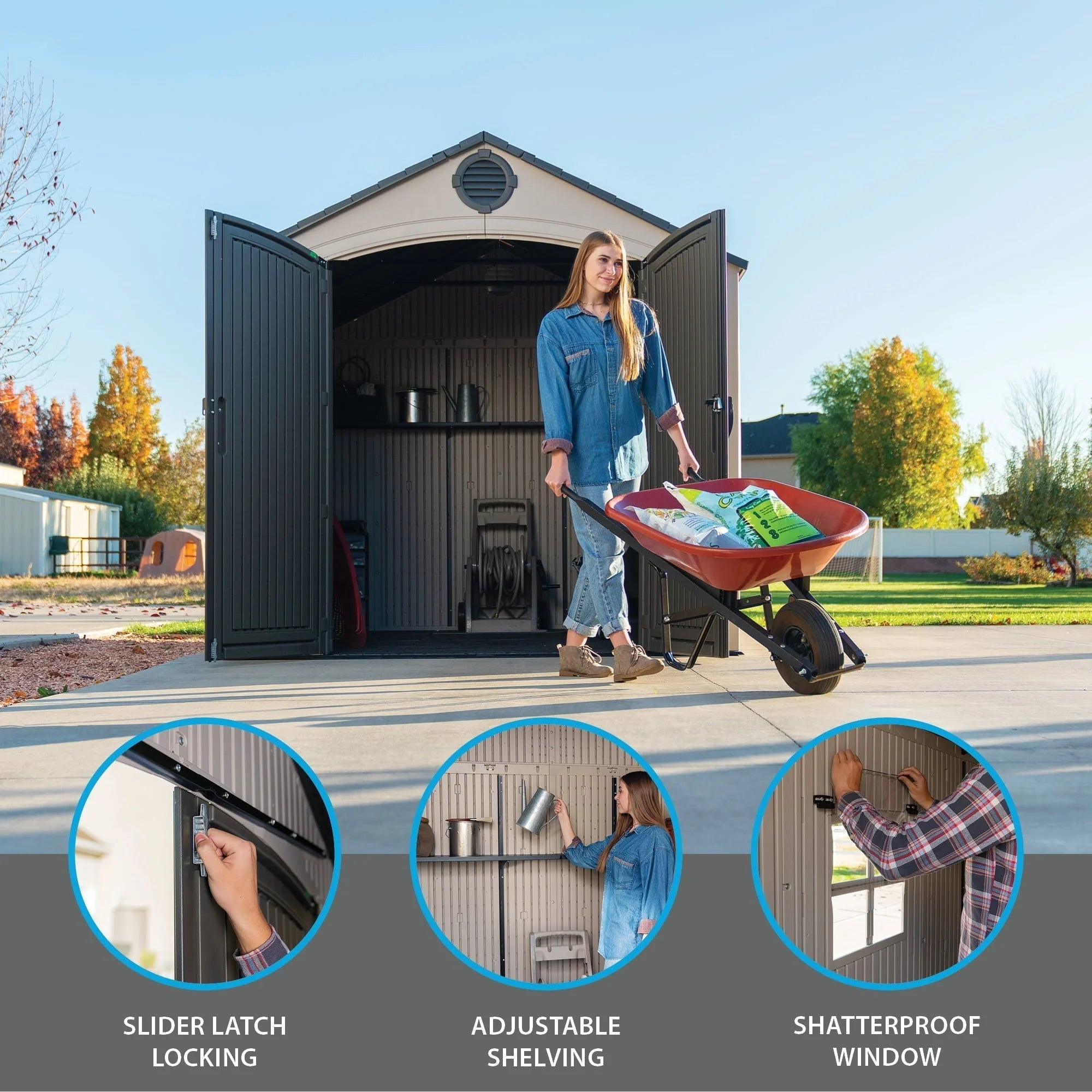 Lifetime 8 Ft. x 10 Ft. Outdoor Storage Shed 3