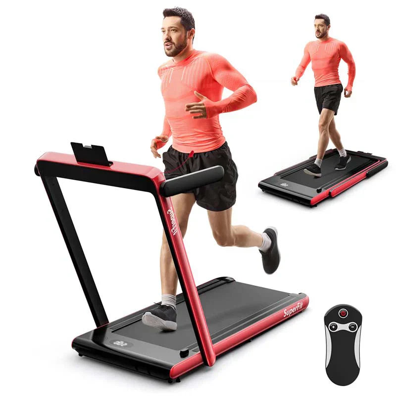 2.5HP 2-in-1 Folding Under Desk Treadmill with Speaker APP Remote Control, Portable Walking Jogging Machine for Home Gym Office 6