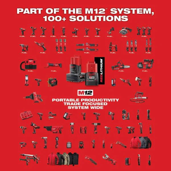 2567-22 M12 FUEL 12V Lithium-Ion Brushless Cordless High Speed 3/8 in. Ratchet Kit w/(2) Batteries, Charger and Bag 9