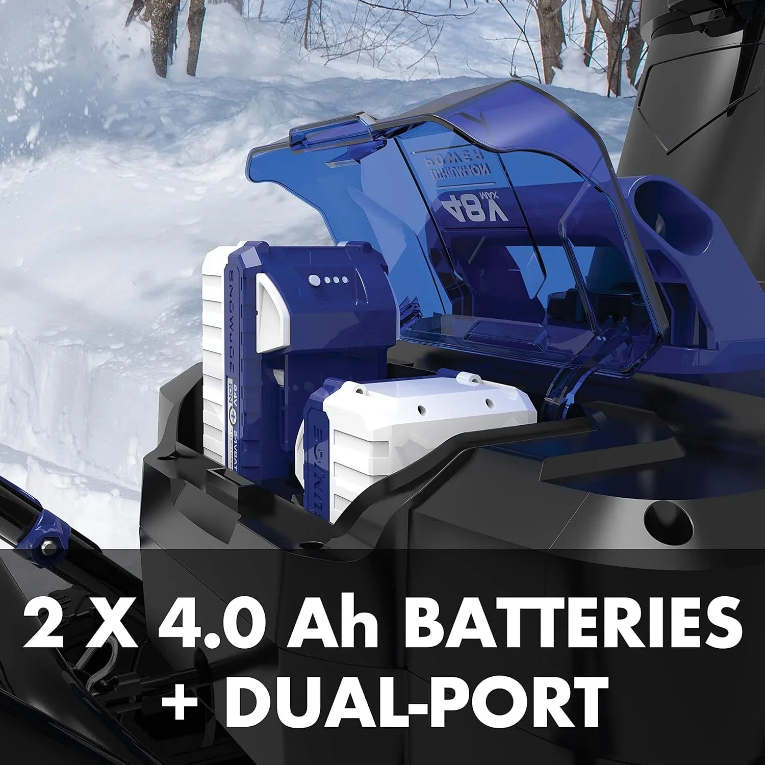 24V-X2-20SB 20-Inch 48 Cordless Snow Blower, Kit (w/2 x 24-Volt 4.0-Ah Batteries and Charger) 2