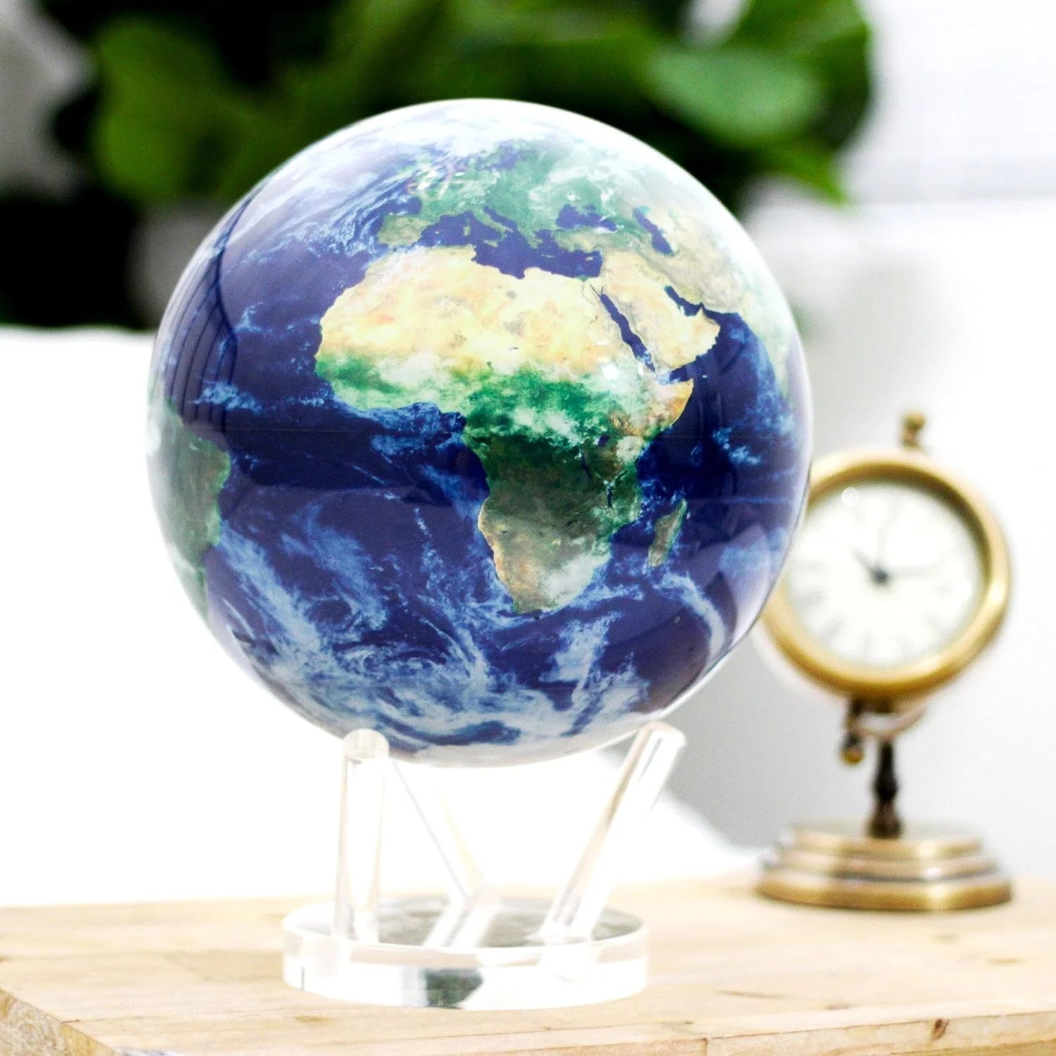 MOVA 4.5" Self-Rotating Globe Earth with Clouds, Light Powered 9