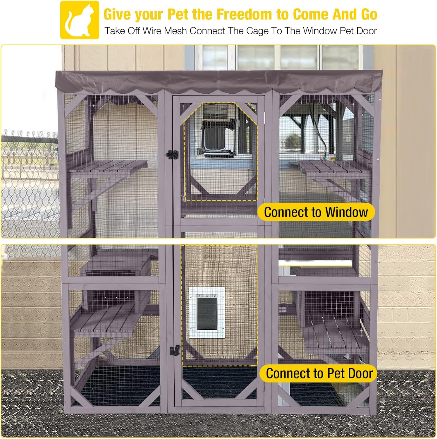 Catio Outdoor Cat Enclosure - Large Walk-In Kitty Cage 2