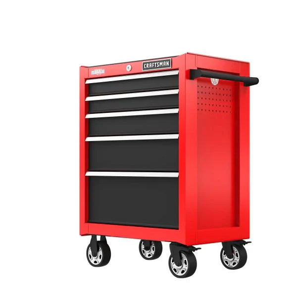 2000 Series 26-in W x 36.5-in H 5-Drawer Steel Rolling Tool Cabinet (Red) 1