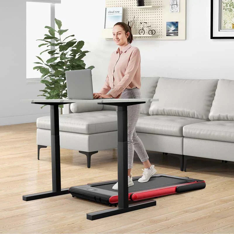 2.5HP 2-in-1 Folding Under Desk Treadmill with Speaker APP Remote Control, Portable Walking Jogging Machine for Home Gym Office 54