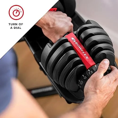 Bowflex SelectTech 552 Adjustable Dumbbells Pair, 5-52.5 lbs, Space-Saving Home Gym Equipment 7
