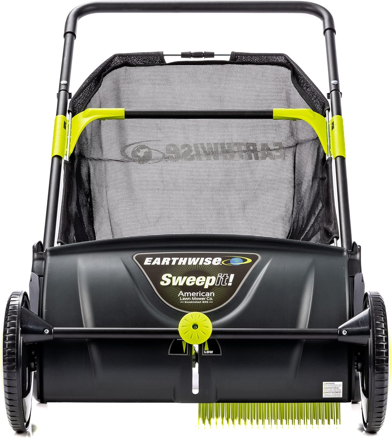 21-Inch Width Leaf & Grass Push Lawn Sweeper, Black 2
