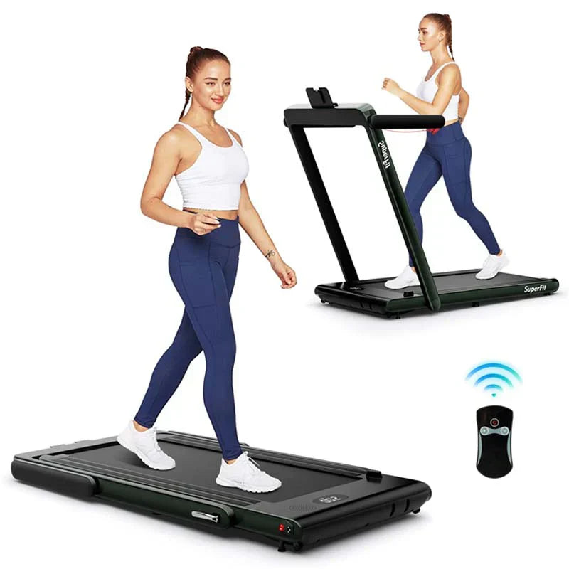 2.5HP 2-in-1 Folding Under Desk Treadmill with Speaker APP Remote Control, Portable Walking Jogging Machine for Home Gym Office 41
