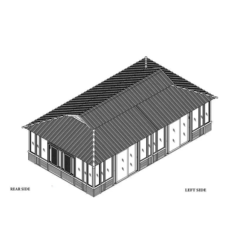 28 Ft. W x 15.5 FT. D Solid Wood Patio Gazebo 7