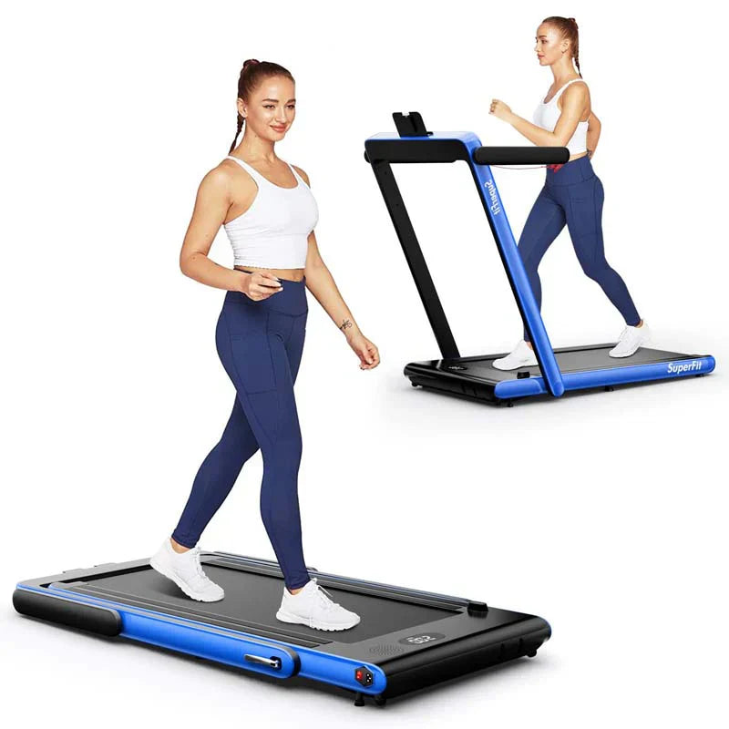 2.5HP 2-in-1 Folding Under Desk Treadmill with Speaker APP Remote Control, Portable Walking Jogging Machine for Home Gym Office 64